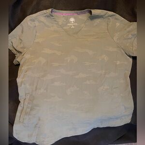 Healing hands camo scrub top